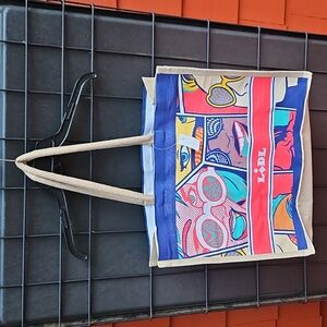 NEW WITH TAGS LIDL Rare Pop Art Comic Graphic Eco Tote Bag - Colorful  Red 18X15